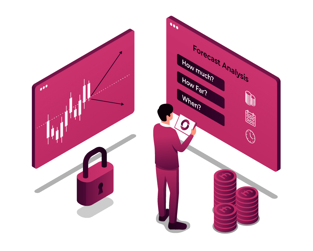 man looking at datapad with reciprocal logo